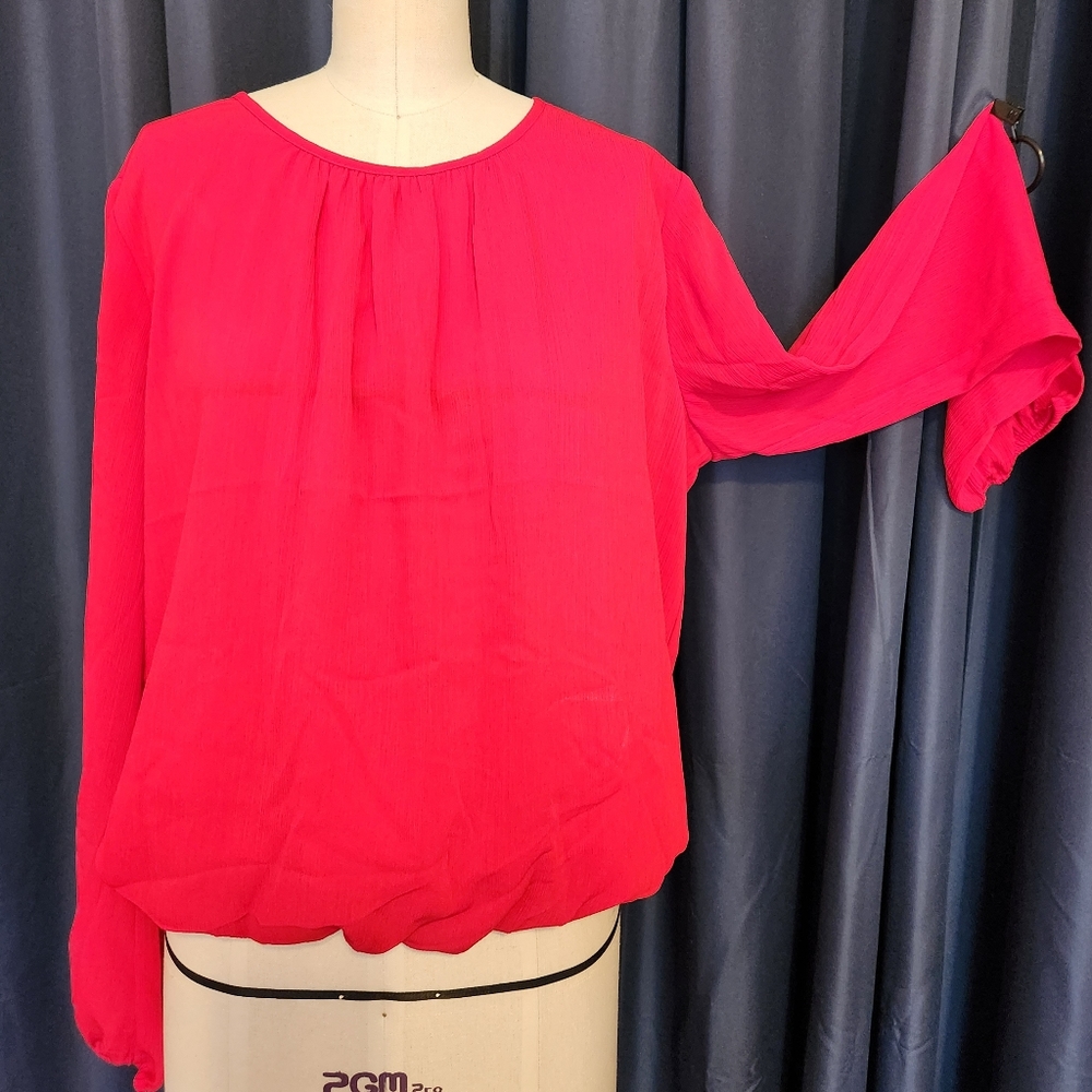Tommy Hilfiger vibrant long-sleeve blouse, size Med